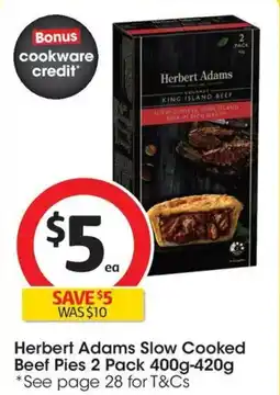 Coles Herbert Adams Slow Cooked Beef Pies offer