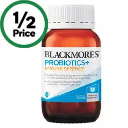 Woolworths Blackmores Probiotics+ Immune Defence Capsules offer