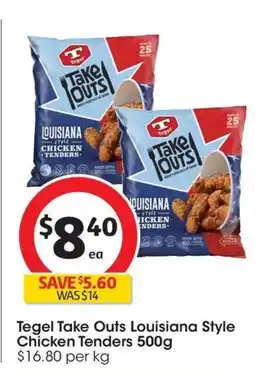 Coles Tegel Take Outs Louisiana Style Chicken Tenders offer