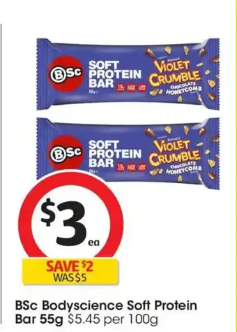 Coles BSc Bodyscience Soft Protein Bar offer