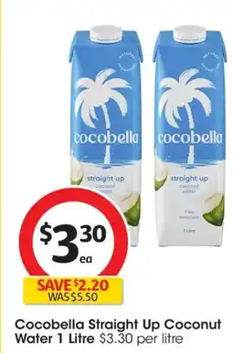 Coles Cocobella Straight Up Coconut Water offer
