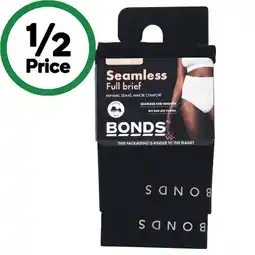 Woolworths Bonds Ladies’ Seamless Full Brief Assorted offer