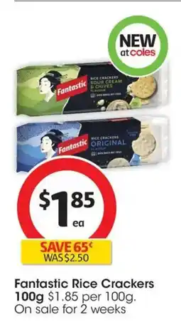 Coles Fantastic Rice Crackers offer
