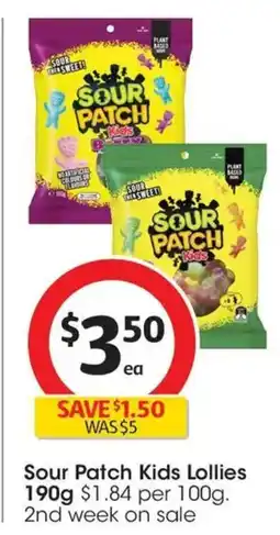 Coles Sour Patch Kids Lollies offer