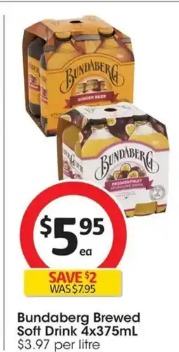 Coles Bundaberg Brewed Soft Drink offer