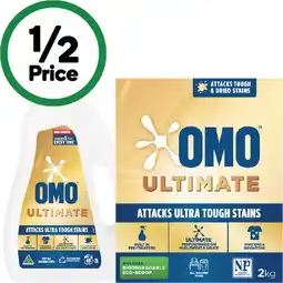 Woolworths OMO Ultimate Laundry Liquid 2 Litre or Powder 2 kg offer