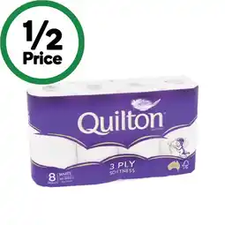 Woolworths Quilton Classic 3 Ply Toilet Tissue offer
