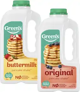 Coles Green's Pancake Mix-375g offer