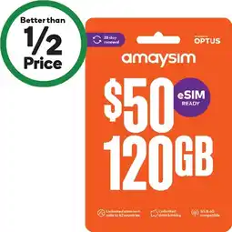 Woolworths amaysim $50 Starter Pack§ offer