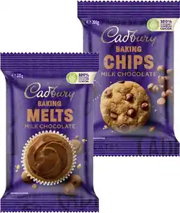 Coles Cadbury Baking Chocolate Chips, Melts or Blocks 180g-225g offer