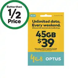 Woolworths Optus $39 SIM Starter Kit offer