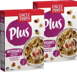 Coles Uncle Tobys Plus Cereal-435g offer
