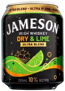 Coles NEW Jameson Ultra Blend Dry & Lime Cans offer