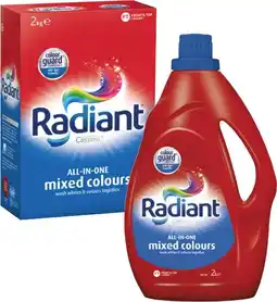 Coles Radiant Laundry Liquid 2 Litre or Powder 2kg offer