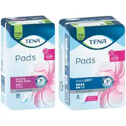 Woolworths TENA Incontinence InstaDRY Extra Long Pk 6 or TENA Mini Pads Pk 16 offer