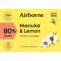 Woolworths Airborne Manuka & Lemon Lozenges offer