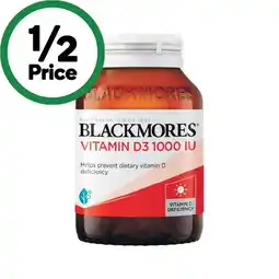 Woolworths Blackmores Vitamin D3 1000 IU Capsules offer