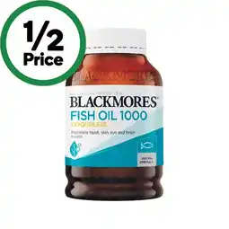 Woolworths Blackmores Odourless Fish Oil 1000mg Capsules offer