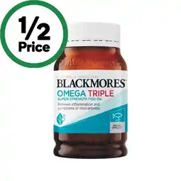 Woolworths Blackmores Omega Triple Super Strength Fish Oil Capsules offer