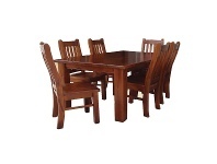 LivingStyles Spring 9 Piece New Zealand Pine Timber Dining Table Set, 210cm offer