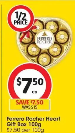 Coles Ferrero Rocher Heart Gift Box offer