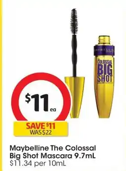 Coles Maybelline The Colossal Big Shot Mascara offer
