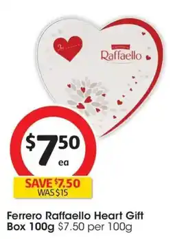 Coles Ferrero Raffaello Heart Gift Box offer