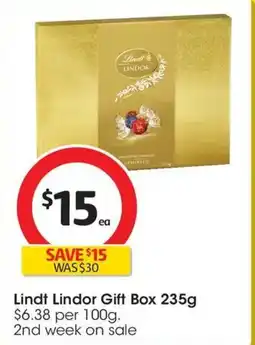 Coles Lindt Lindor Gift Box offer