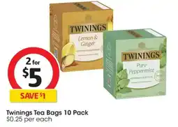 Coles Twinings Tea Bags offer