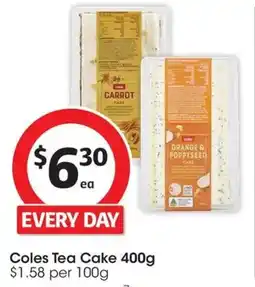 Coles Coles Tea Cake offer