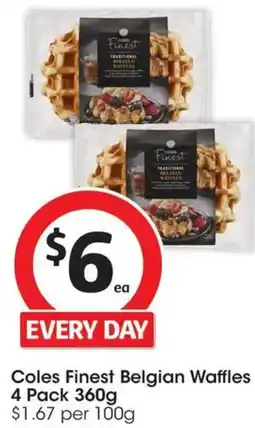 Coles Coles Finest Belgian Waffles offer