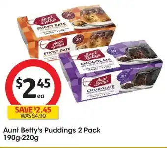 Coles Aunt Betty's Puddings offer