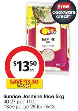 Coles Sunrice Jasmine Rice offer