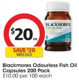Coles Blackmores Odourless Fish Oil Capsules offer