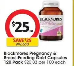 Coles Blackmores Pregnancy & Breast-Feeding Gold Capsules offer