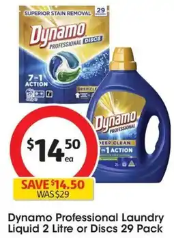 Coles Dynamo Professional Laundry Liquid or Discs offer