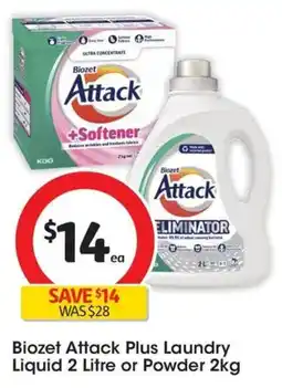 Coles Biozet Attack Plus Laundry Liquid or Powder offer