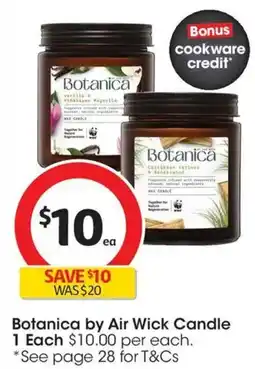 Coles Botanica by Air Wick Candle offer
