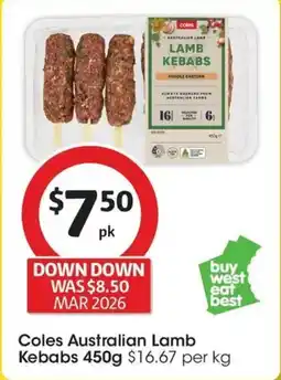 Coles Coles Australian Lamb Kebabs offer