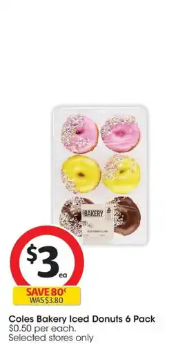 Coles Coles Bakery Iced Donuts offer
