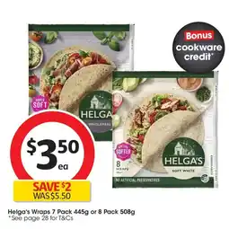 Coles Helga's Wraps offer