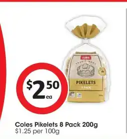 Coles Coles Pikelets 8 Pack offer