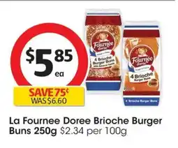 Coles La Fournee Doree Brioche Burger Buns offer