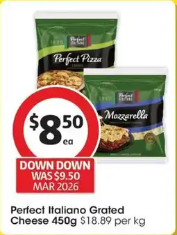 Coles Perfect Italiano Grated Cheese offer