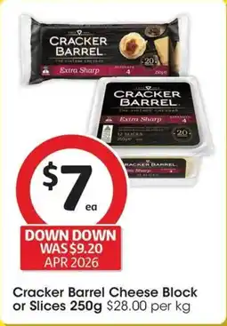 Coles Cracker Barrel Cheese Block or Slices offer