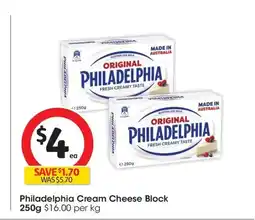 Coles Philadelphia Cream Cheese Block offer