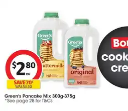 Coles Green's Pancake Mix offer
