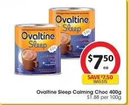 Coles Ovaltine Sleep Calming Choc offer