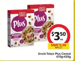 Coles Uncle Tobys Plus Cereal offer