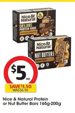 Coles Nice & Natural Protein or Nut Butter Bars offer